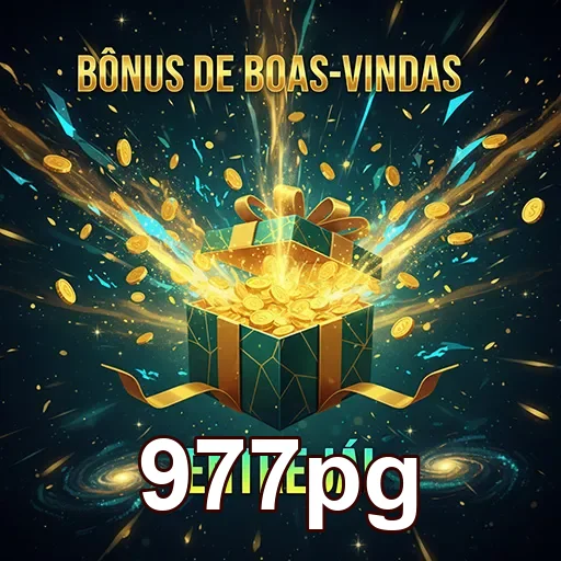 Imagem de bônus de boas-vindas do site 977pg, destacando ofertas especiais para novos usuários.