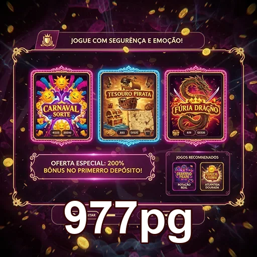 Imagem de Carnaval com tesouro pirata e dragão furioso no site 977pg.