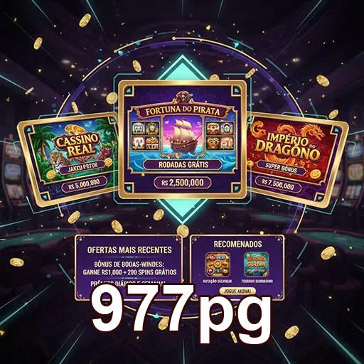 Imagem do jogo Fortuna Dragon no 977pg, revelando dragões e símbolos de fortuna.