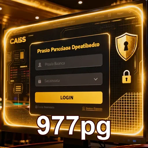 Tela de login do 977pg, apresentando a interface elegante e funcional para acesso ao site.